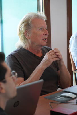 With Tristan Murail at the Reina Sofía School of Music, 2023