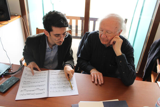 With Heinz Holliger at the Reina Sofía School of Music